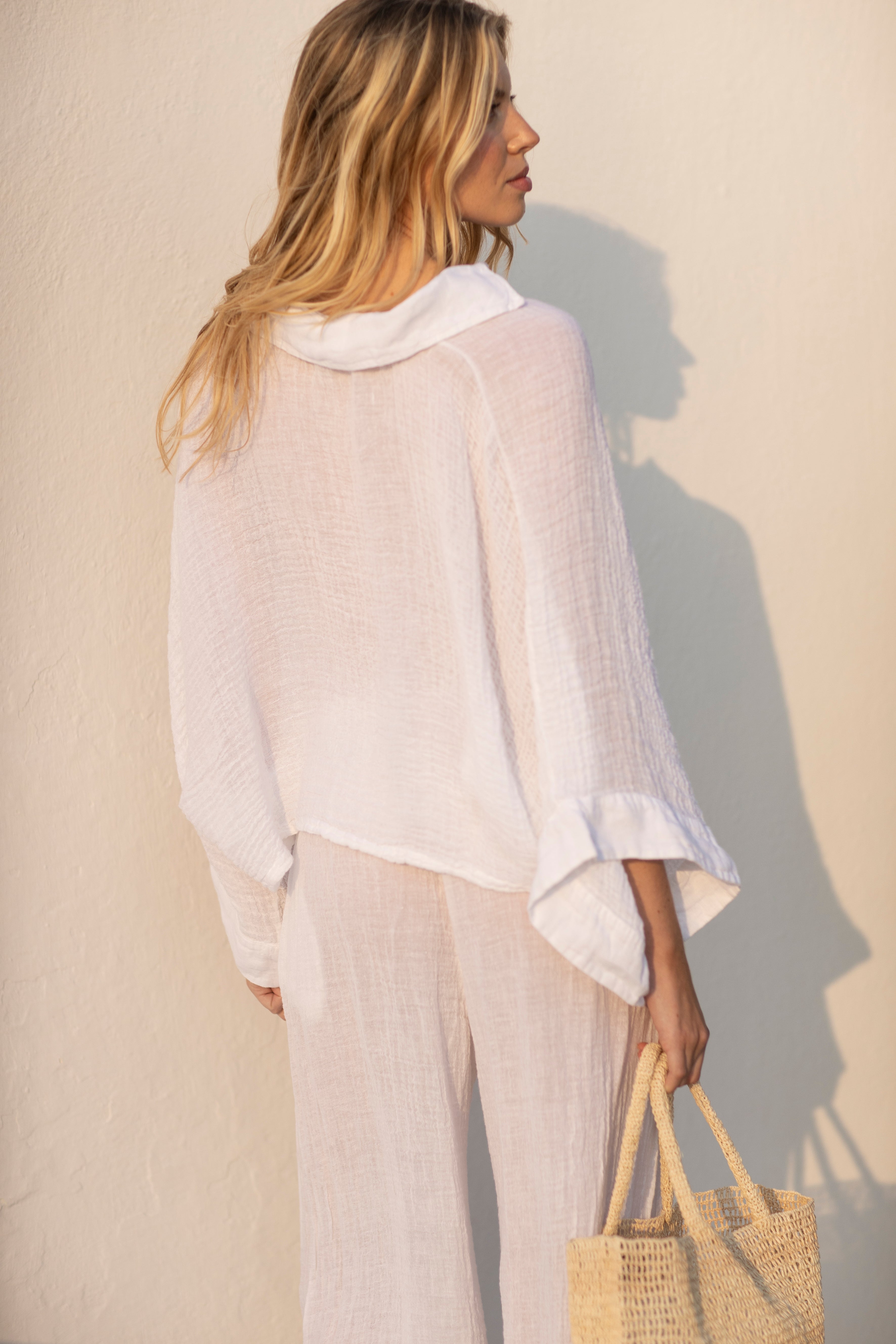 Nadia Linen Shirt White