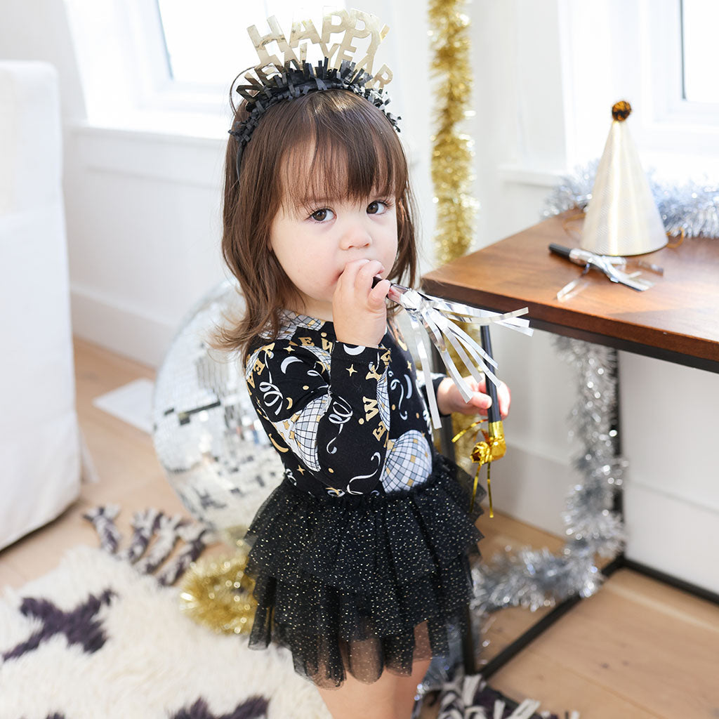 Midnight Bash Tulle Bodysuit Dress