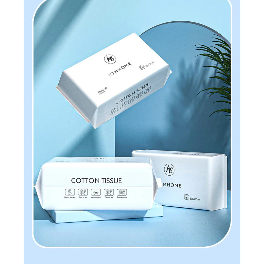 Disposable Cotton Face Towel for Sensitive Skin – 100% Pure Cotton, Wet and Dry Use, 50pcs or 100pcs