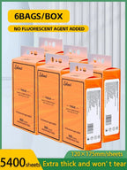 Premium Boxed 【6 Packs Gift 2 Hooks】4-Ply Disposable Napkins Deluxe Soft Facial Tissue Wall-Mounted Baby Tissue