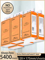 Premium Boxed 【6 Packs Gift 2 Hooks】4-Ply Disposable Napkins Deluxe Soft Facial Tissue Wall-Mounted Baby Tissue