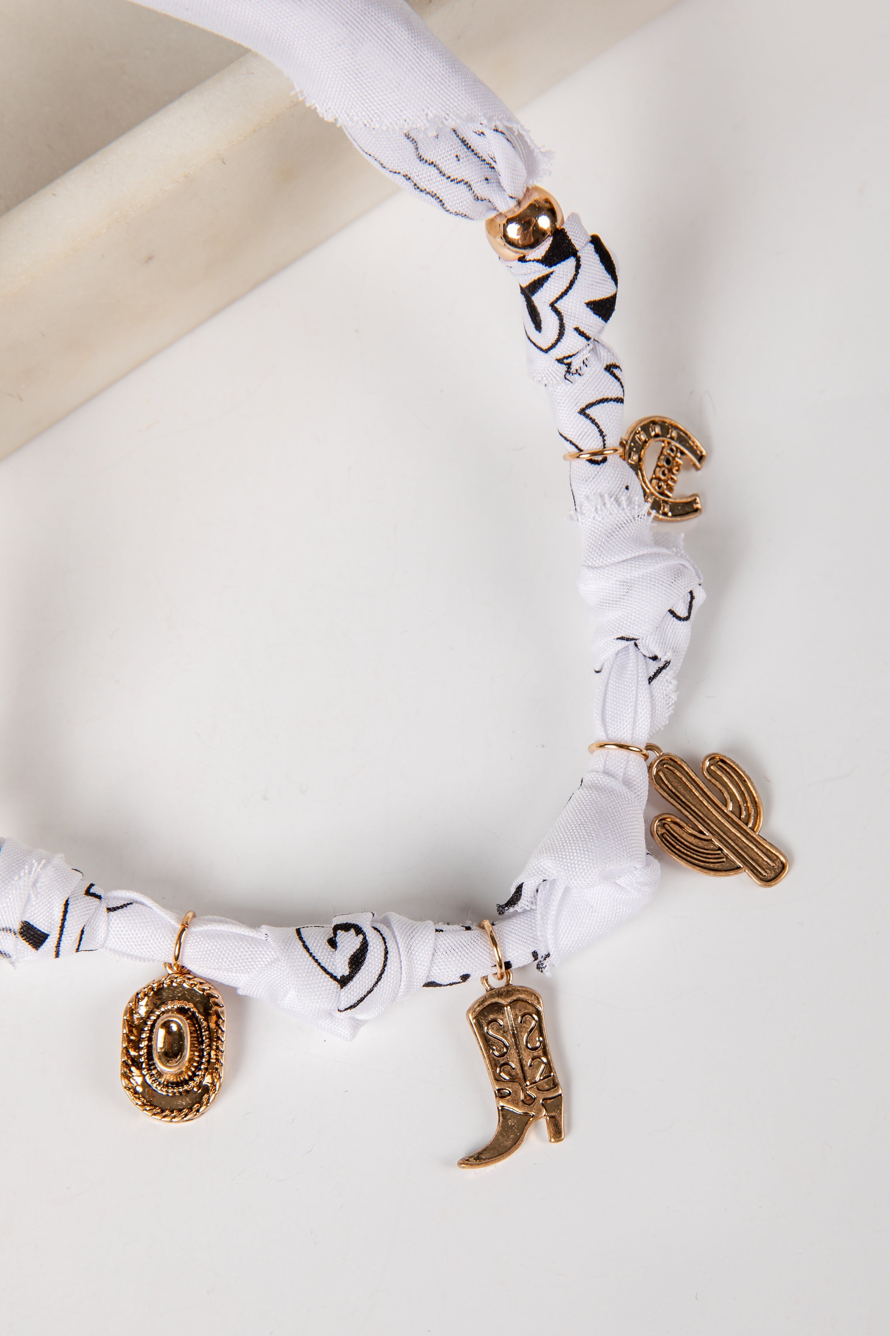 Scarlett Bandana Charm Necklace